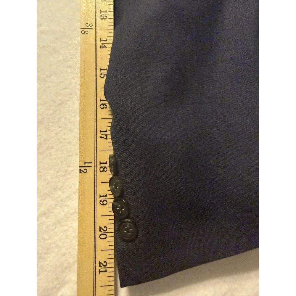 Awearness Kenneth Cole Men's Blue Wool Stretch Suit Jacket 40 Short 2-Button